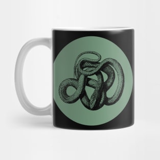 Halloween Snake, Portents, Omens, Signs, and Fortunes - Sage and Black Style Mug